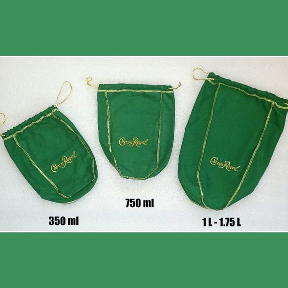 Green Crown Royal Bags Variety Pack + Bonus Mystery bag - 750 ML, 1 L, 1.75 L - Picture 2 of 3